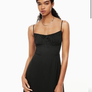 Aritzia Sunday Best Delilah Black Spaghetti Strap Dress